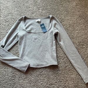 Gray Long Sleeve hollister Top